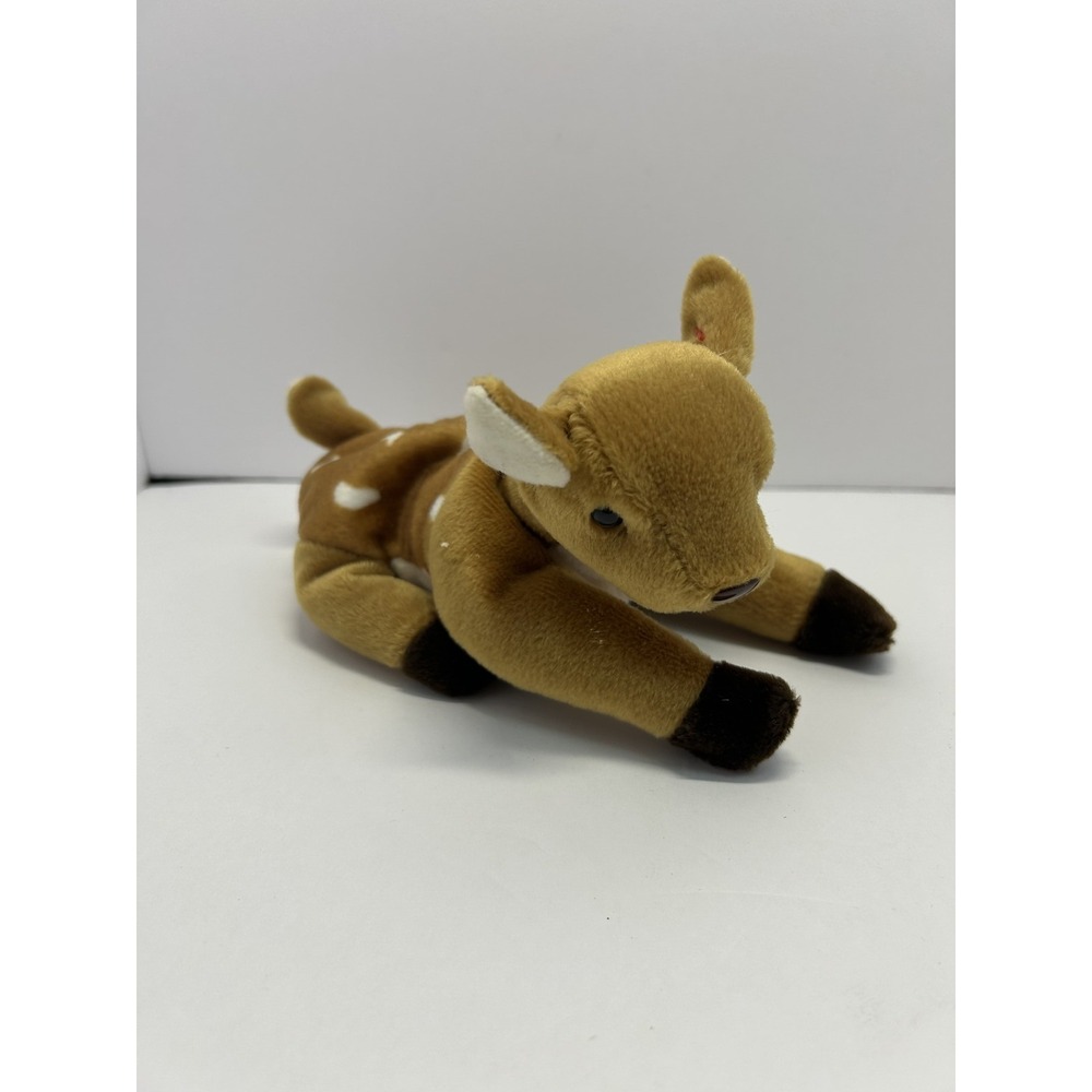 TY Beanie Baby Whisper the Deer Fawn Stuffed Animal Plush Toy 1998 with Tags